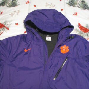 Purple  Storm Fit Nike Clemson Tigers waterproof hooded  zipper jacket M